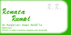 renata rumpl business card